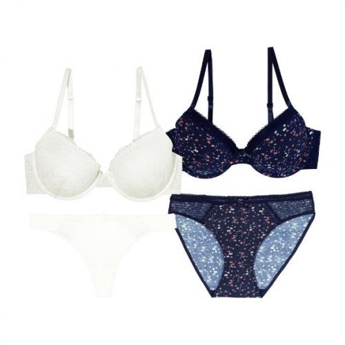 Blonde BH eller 2-pak blondetrusser