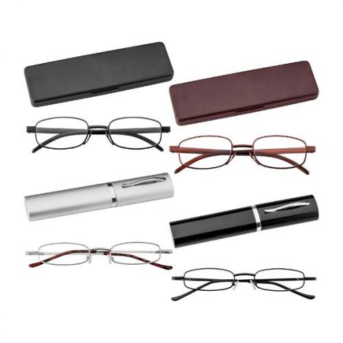 Læsebrille med metaletui