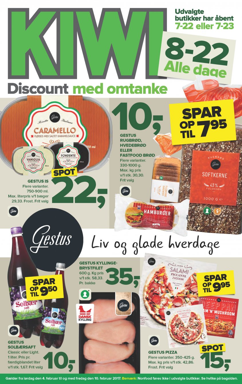 KIWI tilbudsavis fra 04.02.2017 Side.1 