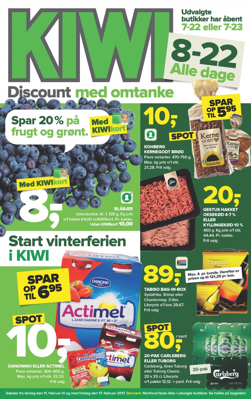 KIWI tilbudsavis fra 11.02.2017 Side.1 