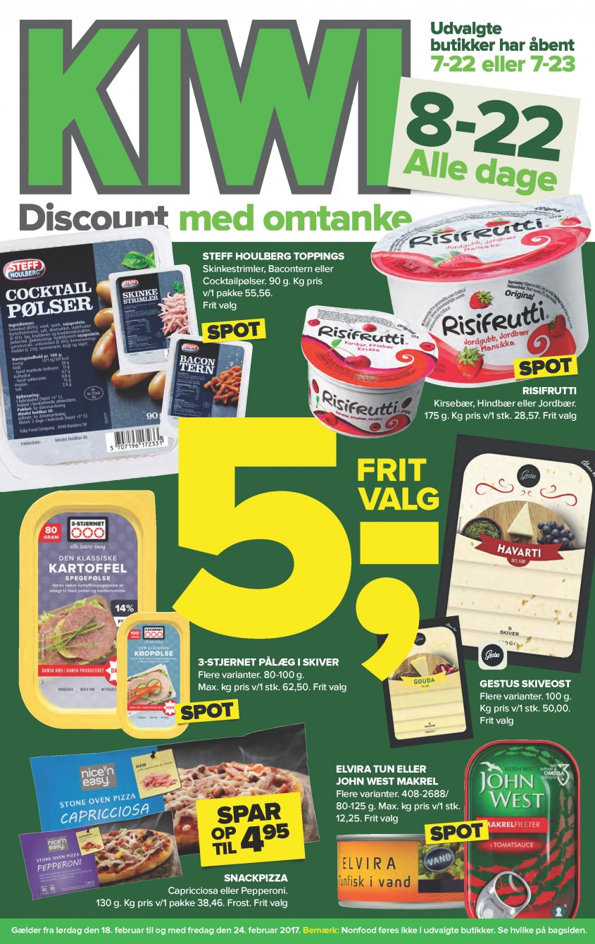 KIWI tilbudsavis fra 18.02.2017 Side.1 