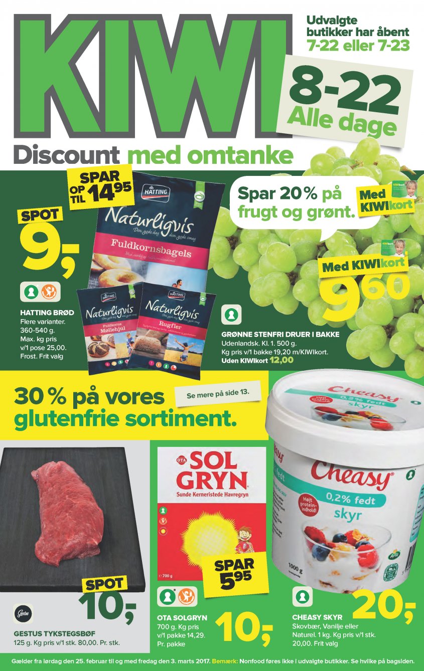 KIWI tilbudsavis fra 25.02.2017 Side.1 