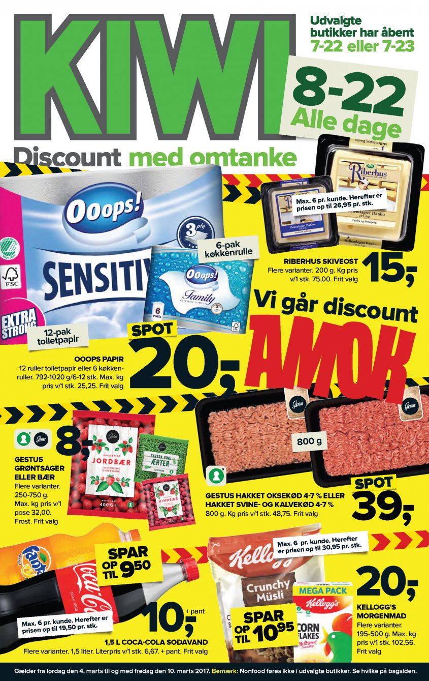 KIWI tilbudsavis fra 04.03.2017 Side.1 