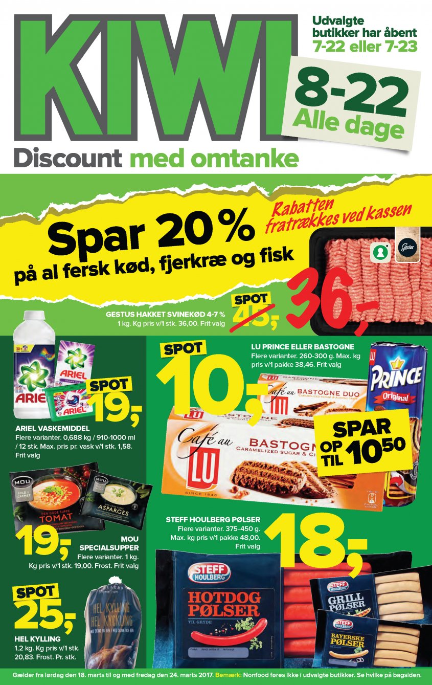 KIWI tilbudsavis fra 18.03.2017 Side.1 