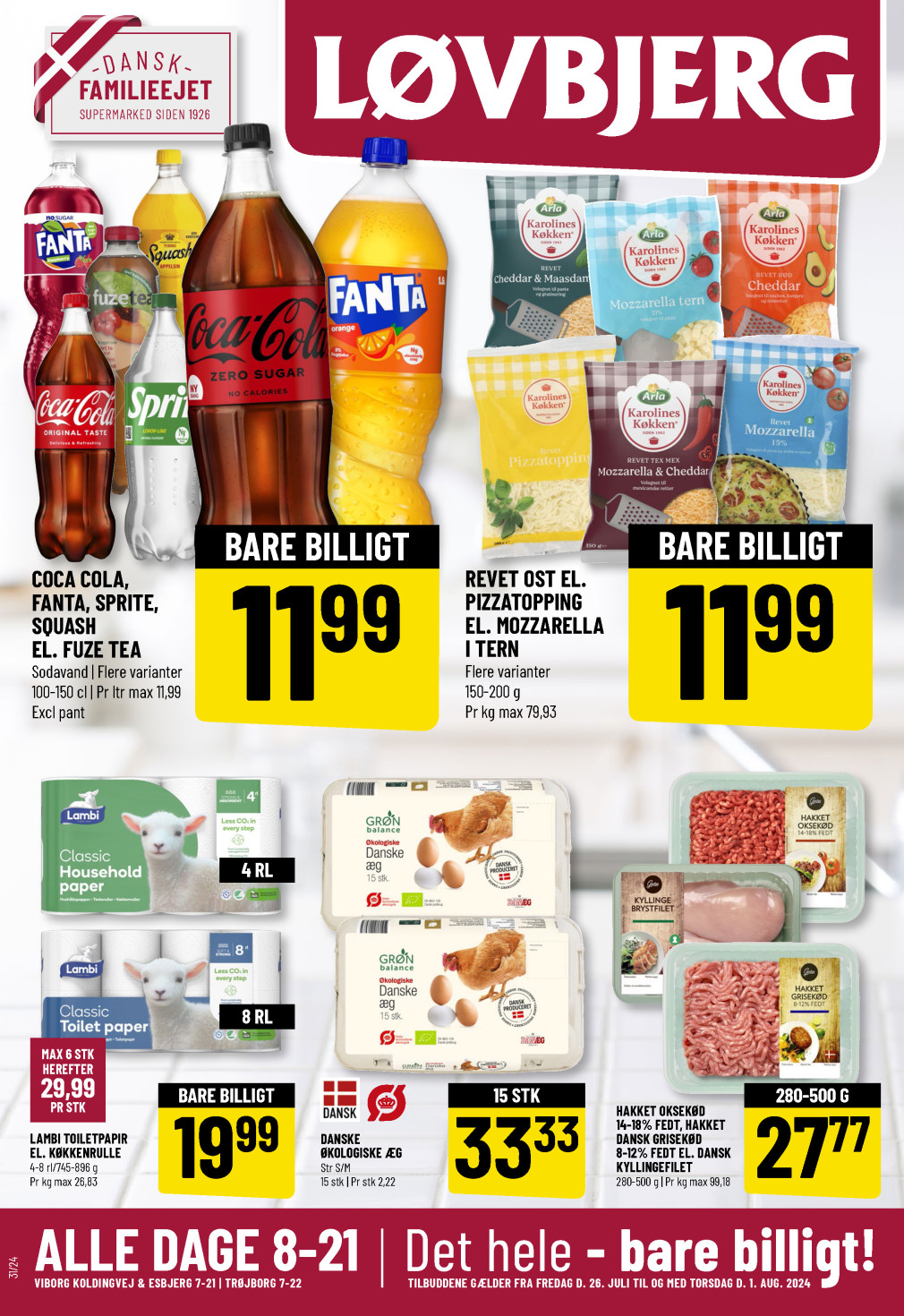 Løvbjerg tilbudsavis fra 26.07.2024 Side.1 