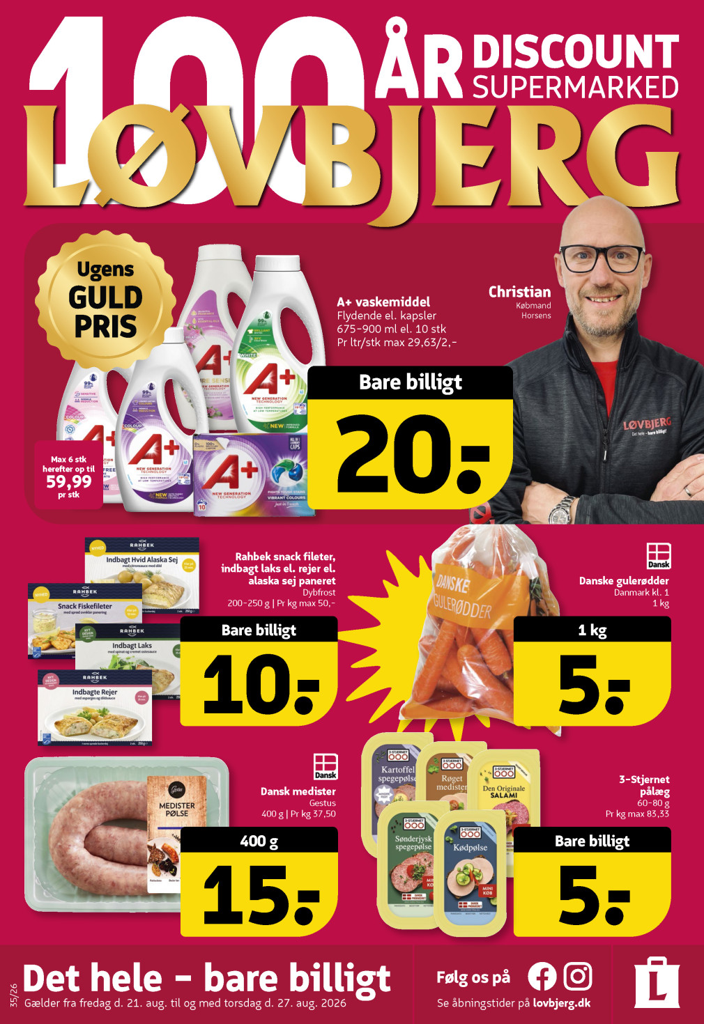 Løvbjerg tilbudsavis fra 21.08.2026 Side.1 