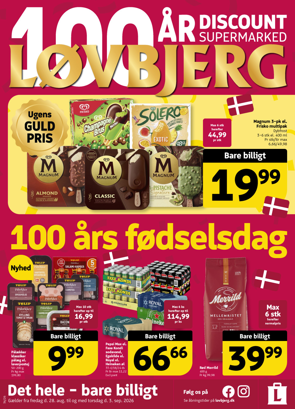Løvbjerg tilbudsavis fra 28.08.2026 Side.1 