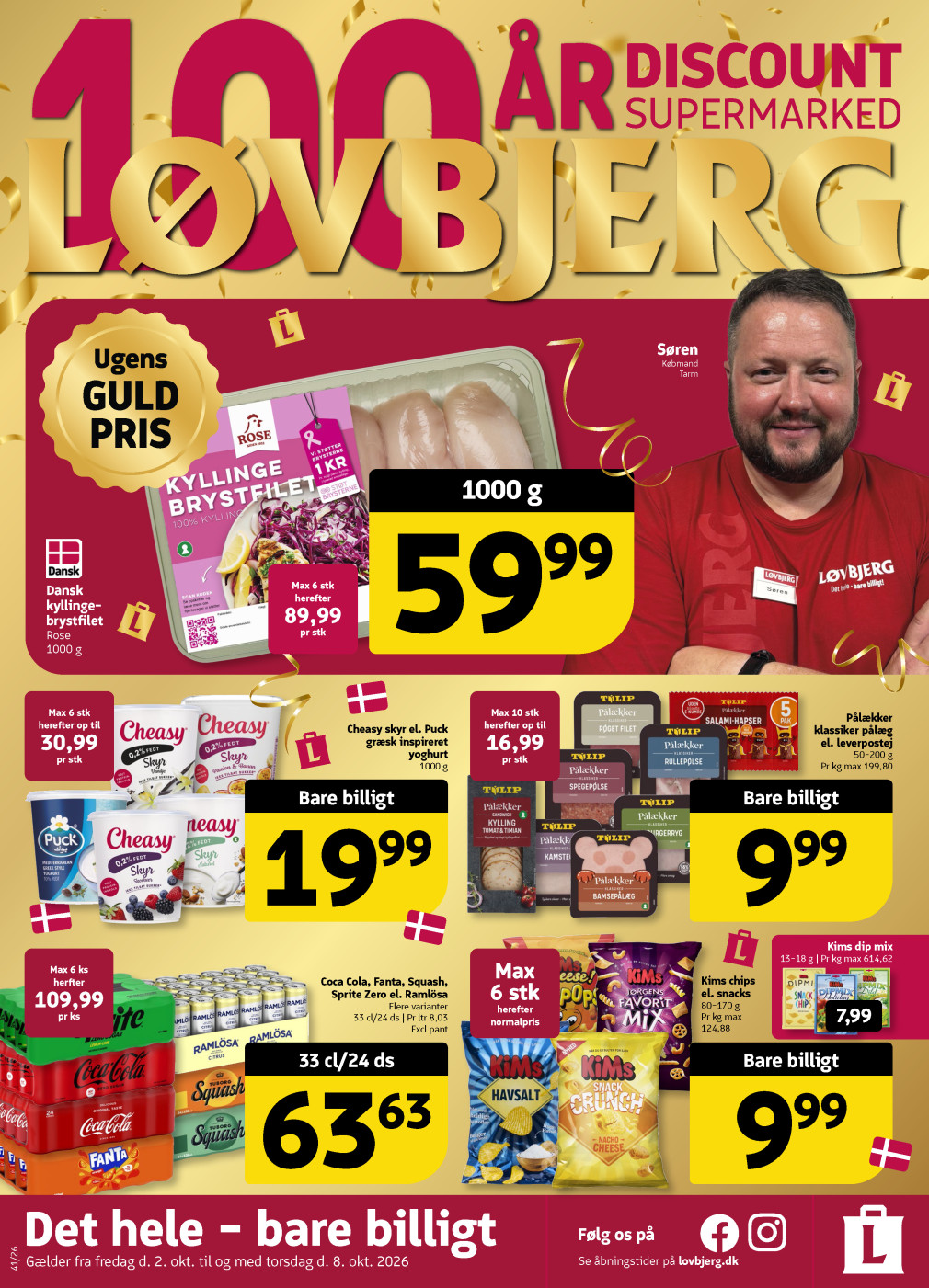 Løvbjerg tilbudsavis fra 02.10.2026 Side.1 