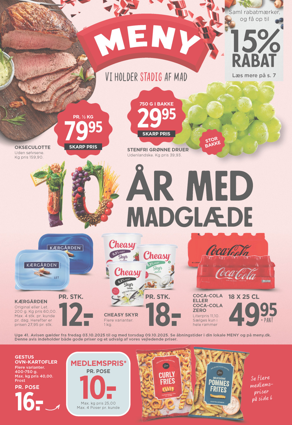 Meny tilbudsavis fra 03.10.2025 Side.1 