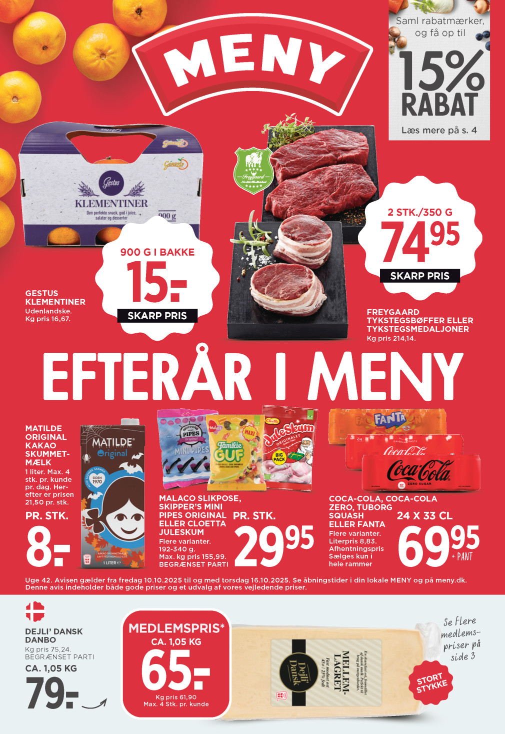 Meny tilbudsavis fra 10.10.2025 Side.1 