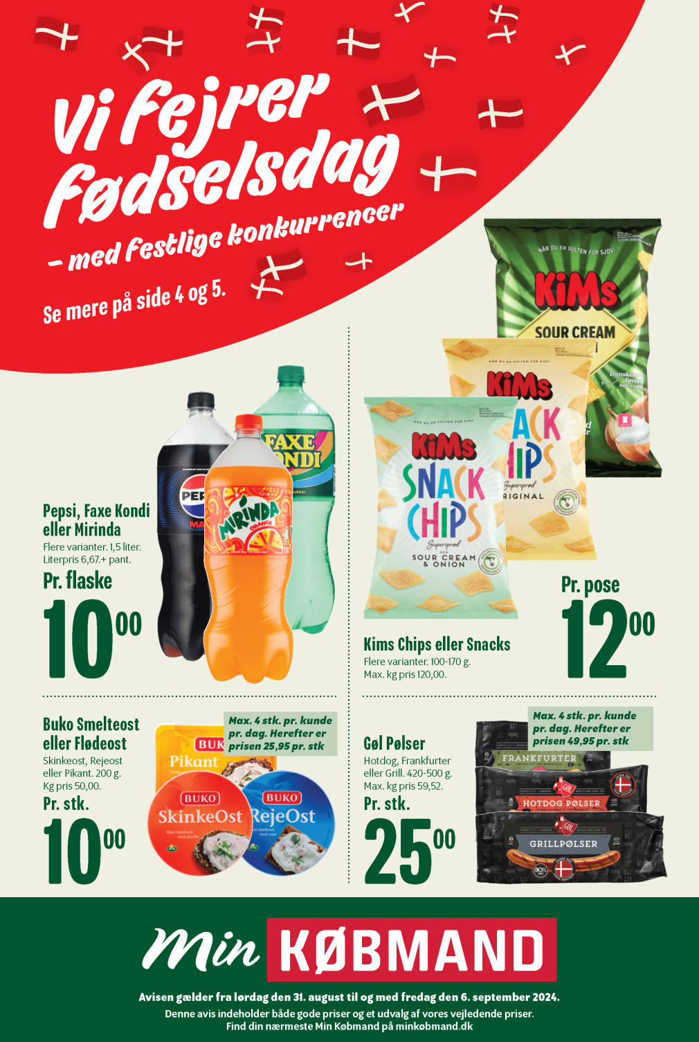 Min Købmand tilbudsavis fra 31.08.2024 Side.1 