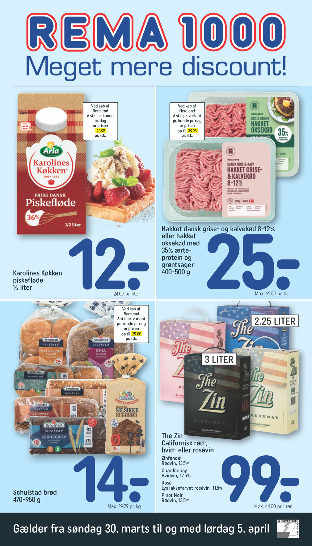 REMA 1000 tilbudsavis fra 30.03.2025 Side.1 