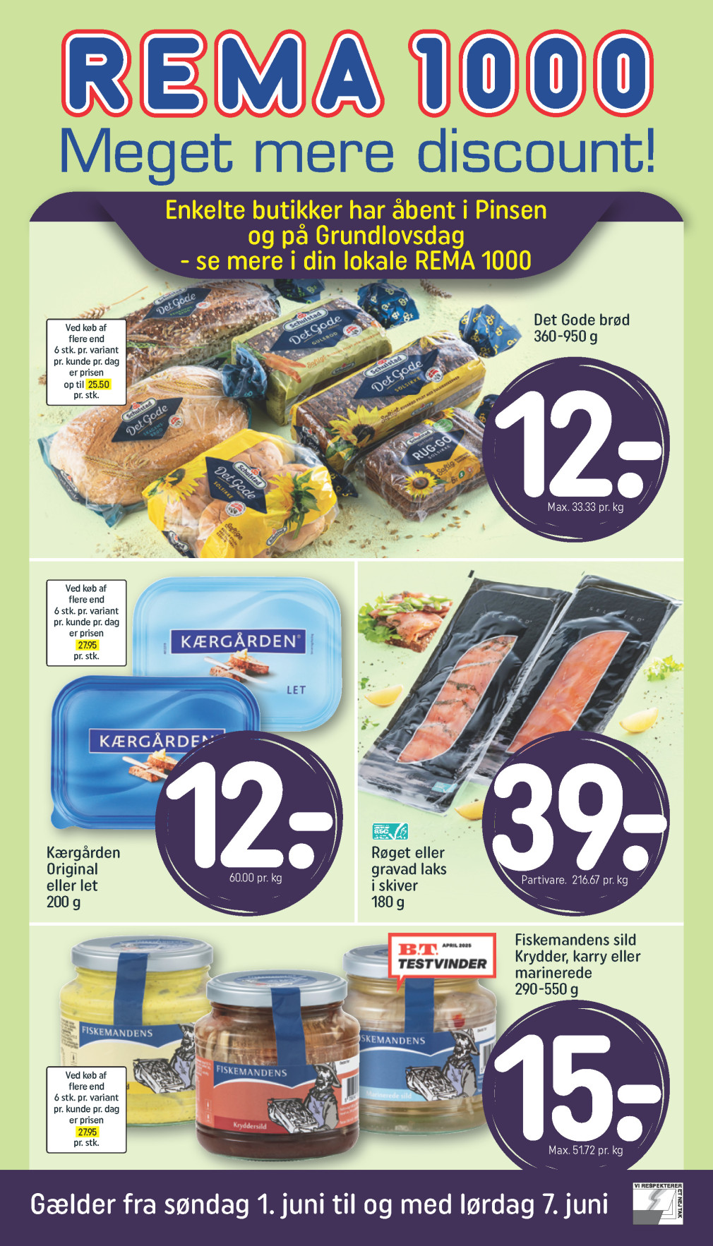 REMA 1000 tilbudsavis fra 01.06.2025 Side.1 