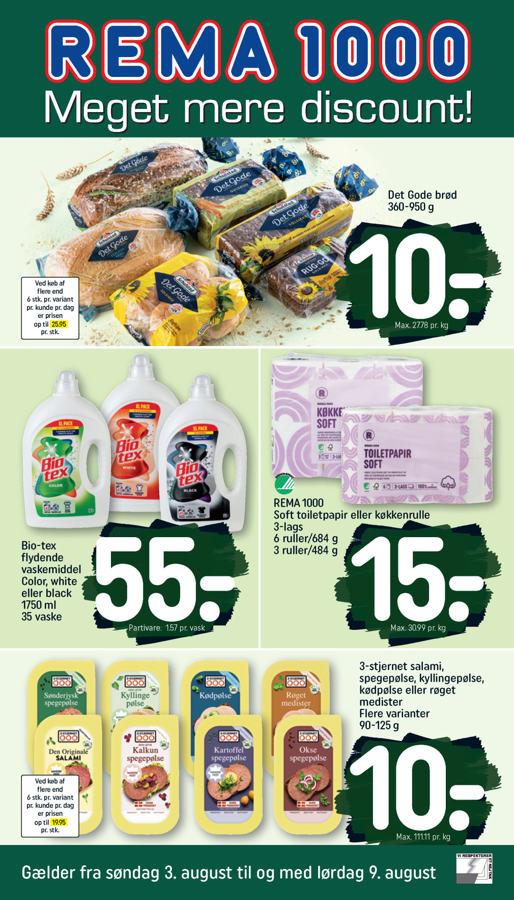 REMA 1000 tilbudsavis fra 03.08.2025 Side.1 