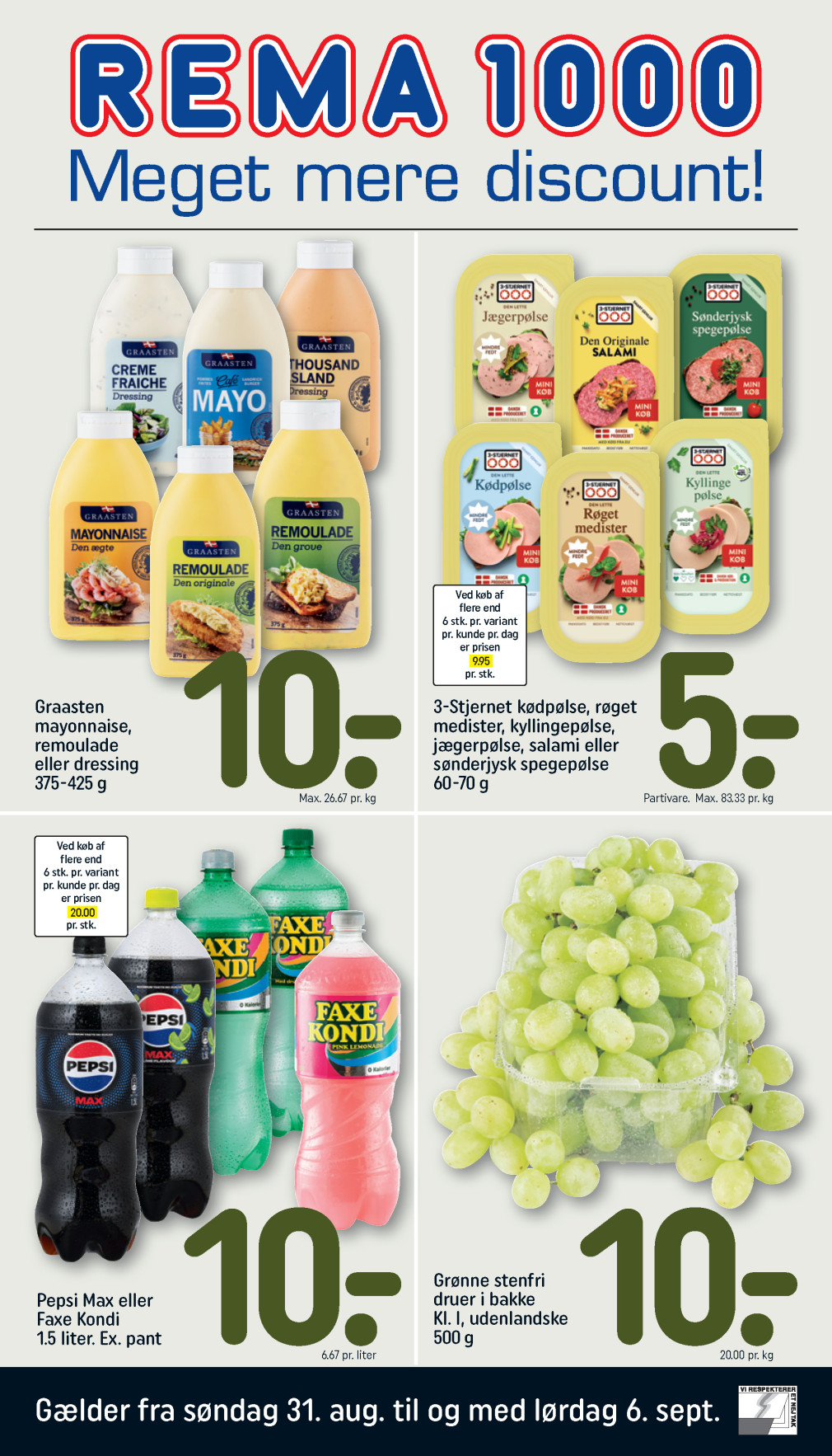 REMA 1000 tilbudsavis fra 31.08.2025 Side.1 