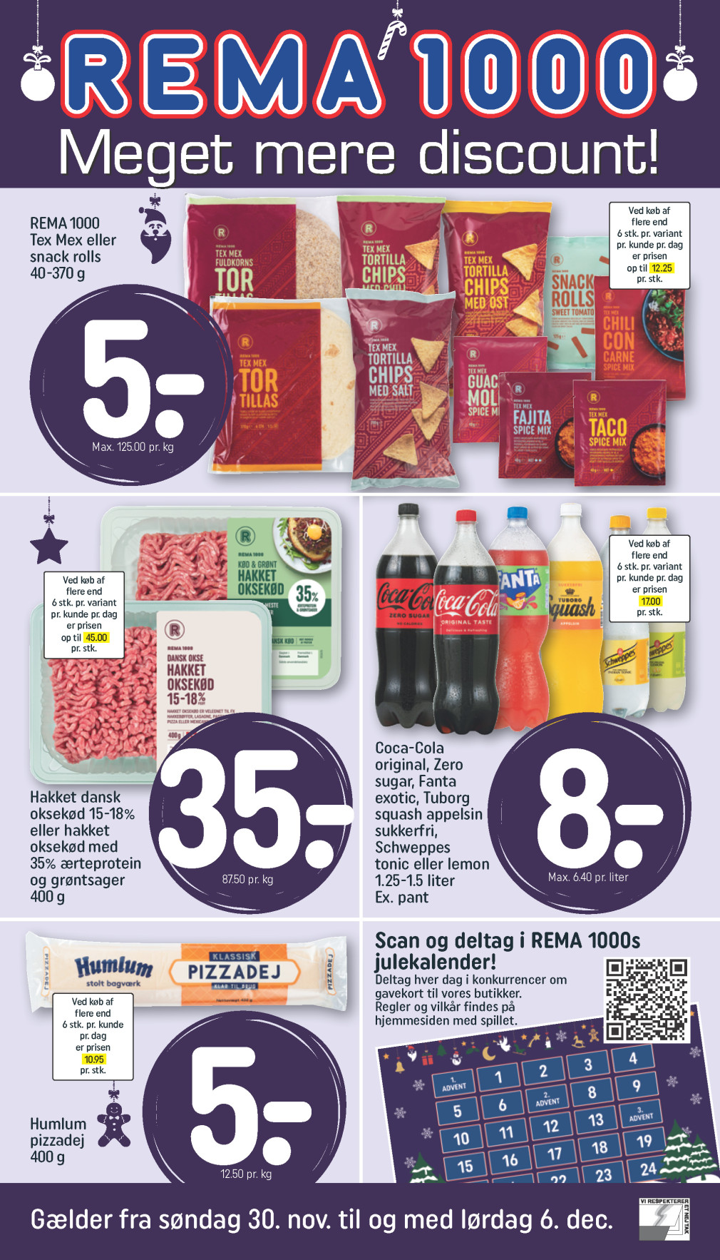 REMA 1000 tilbudsavis fra 30.11.2025 Side.1 