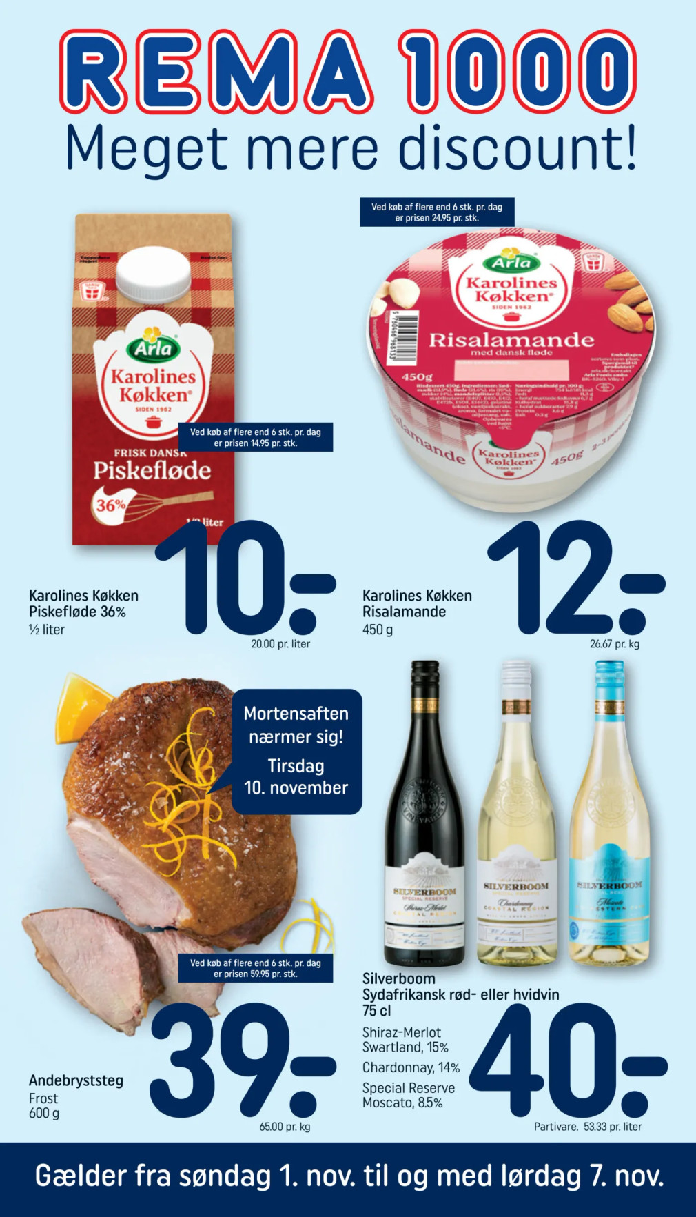 REMA 1000 tilbudsavis fra 01.11.2026 Side.1 